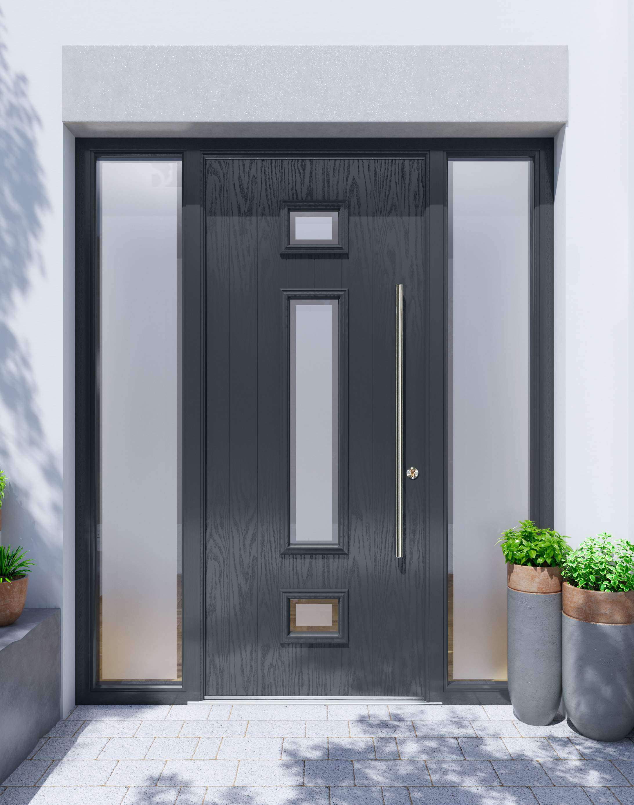 Apeer Contemporary Doors - Anthracite Grey Front Door