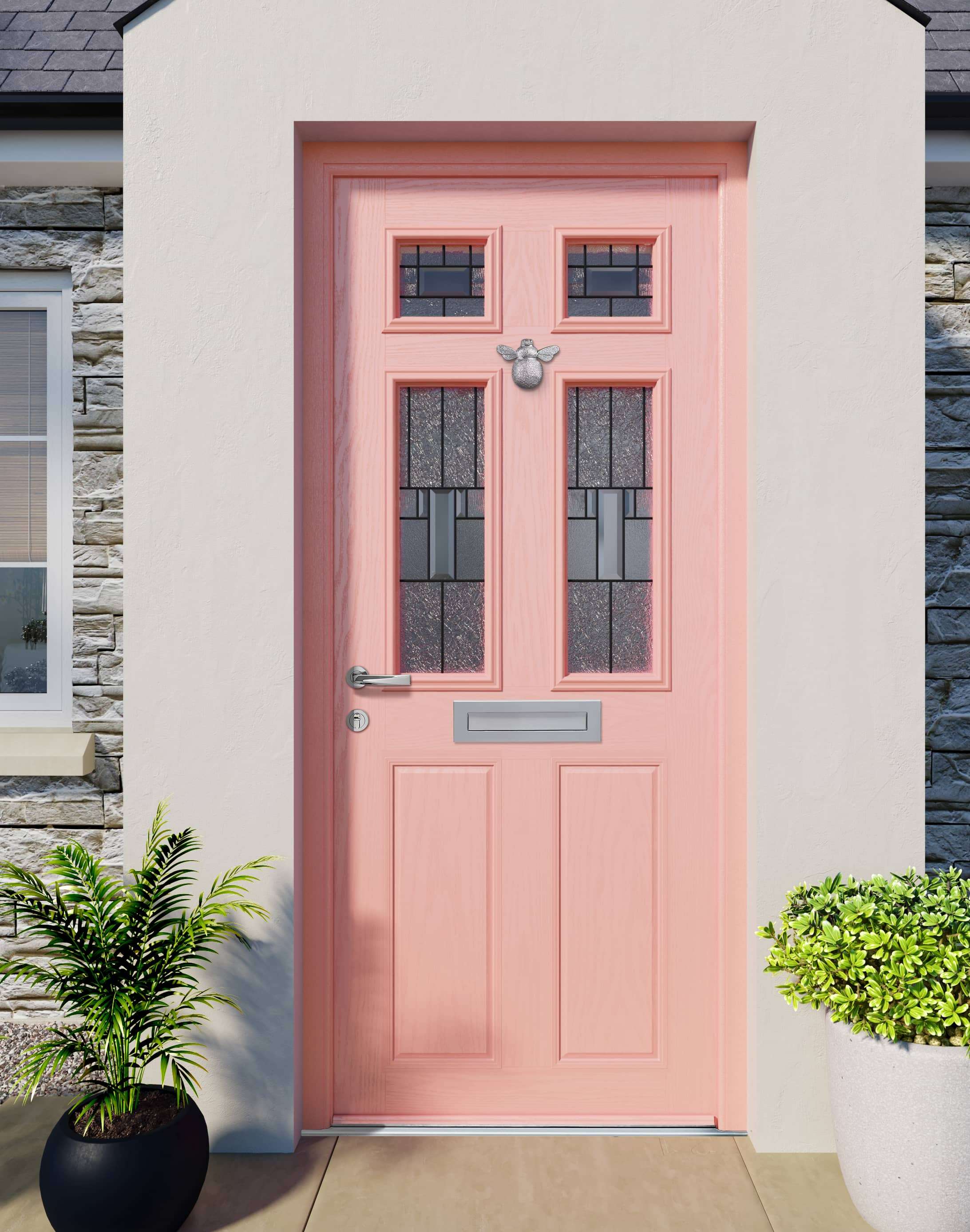 Apeer Inspiration - Accessibility Pink Front Door with knocker