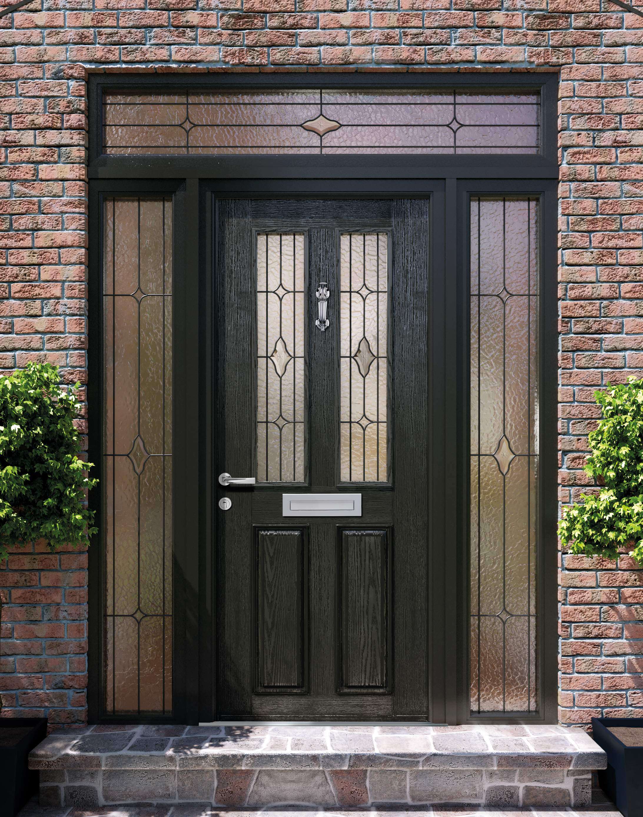 Apeer Inspiration - Traditional Black Front Door with knocker